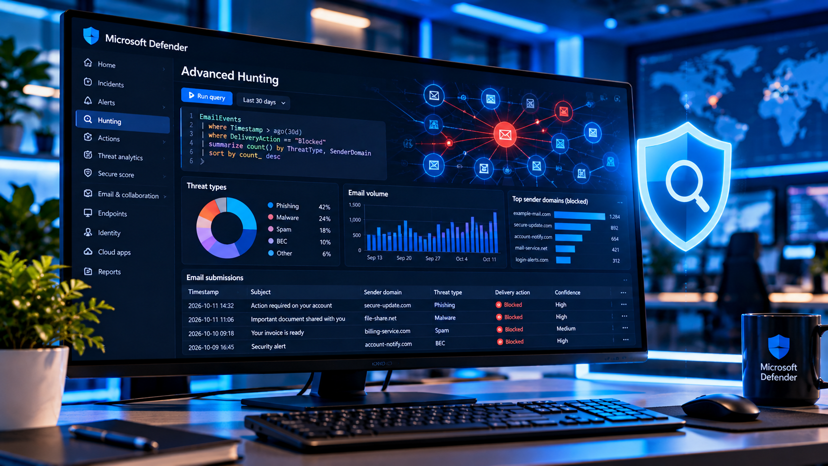 Defender voor Office 365 krijgt nieuwe Advanced Hunting-tabellen (MC1484009)