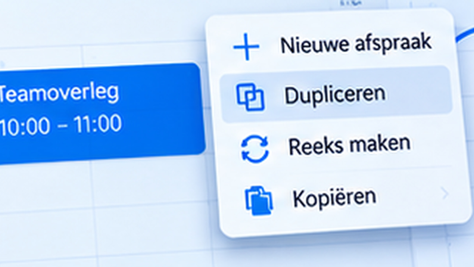 Outlook krijgt functie om agenda-afspraken te dupliceren (MC1492166)