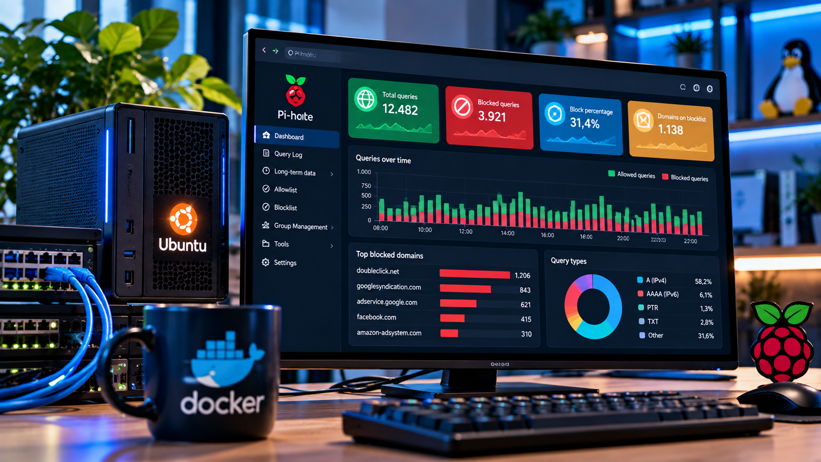 Pi-hole installeren op Ubuntu Server met Docker