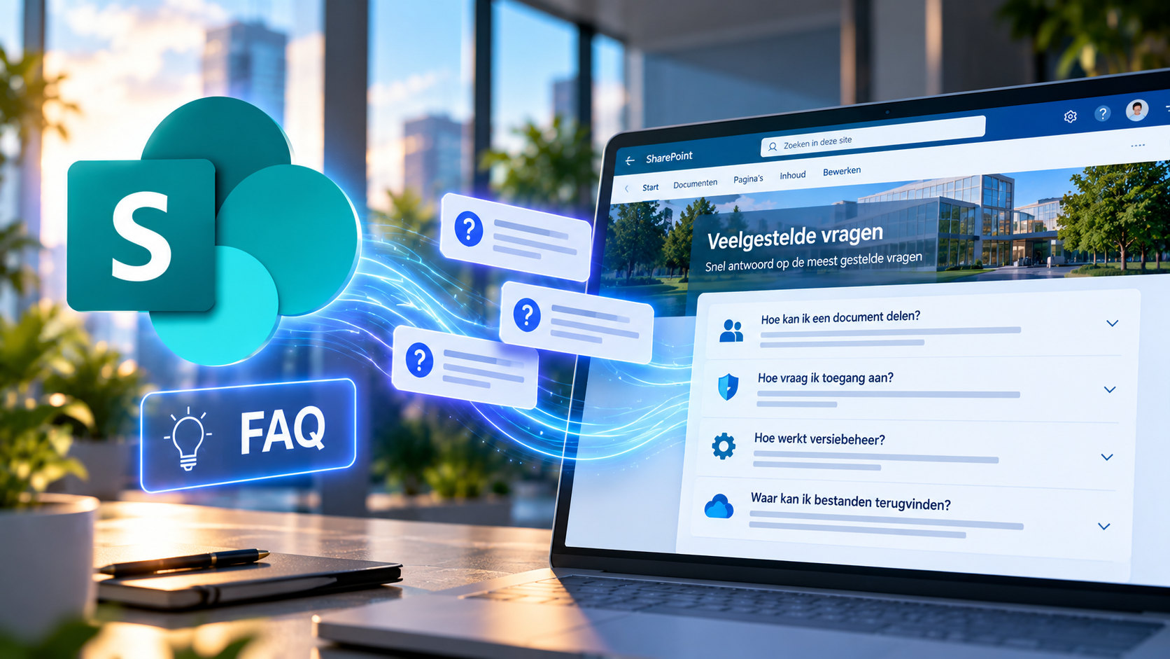 SharePoint FAQ-webonderdeel: automatische inhoudssuggesties verdwijnen (MC1458479)
